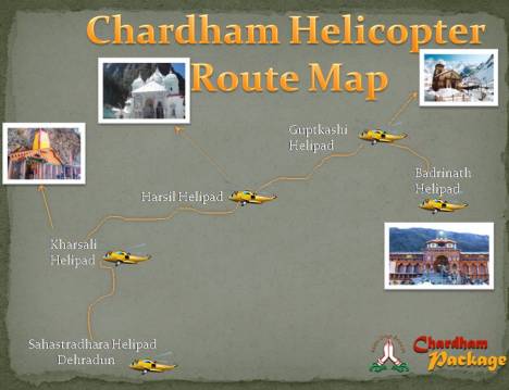 Chardham Heli Yatra Route